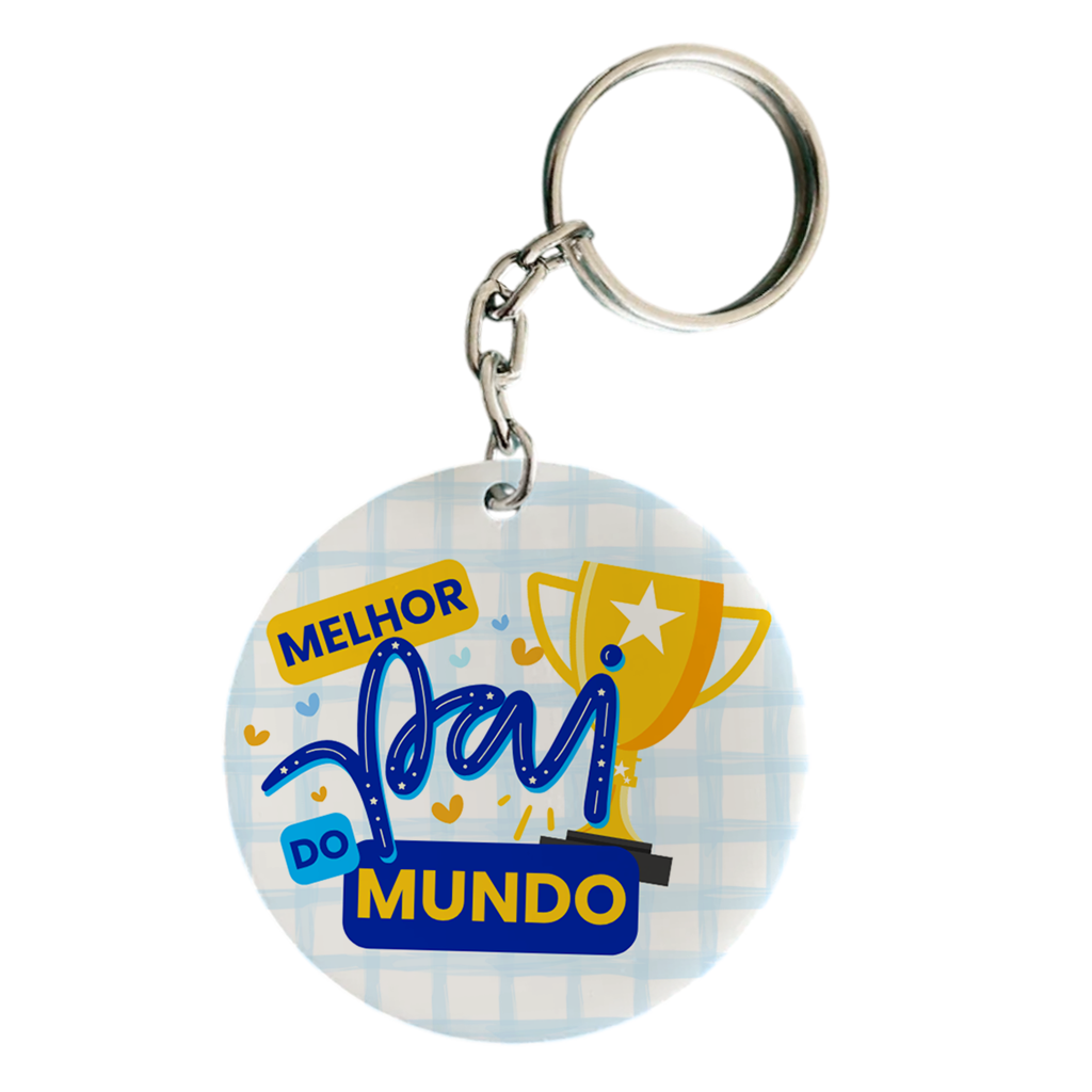 Chaveiro Melhor Pai do Mundo - Azul