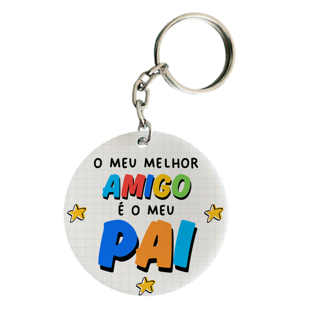 Chaveiro Pai Meu Melhor Amigo - Com Nome