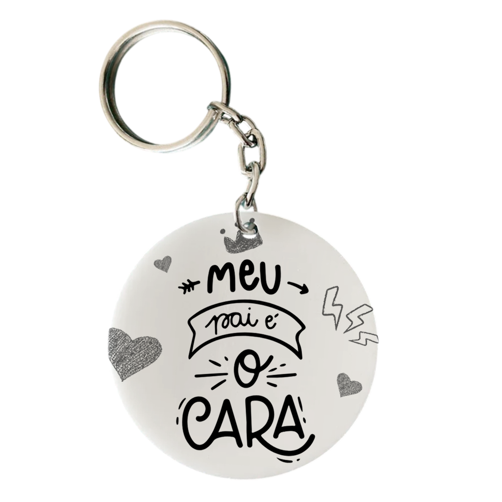 Chaveiro Meu Pai é o Cara - Preto - Vista 2