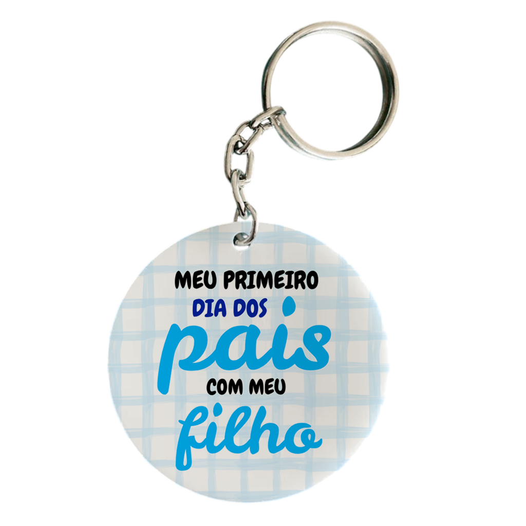 Chaveiro Primeiro Dia Dos Pais - Azul