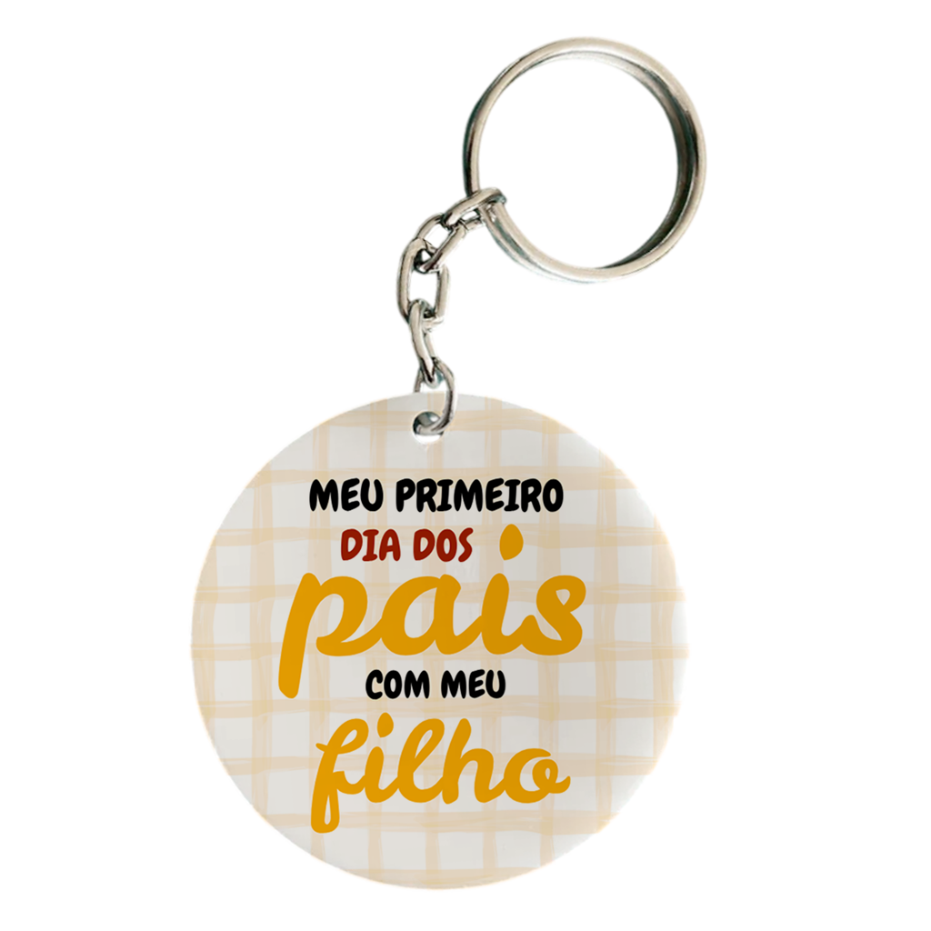 Chaveiro Primeiro Dia Dos Pais - Laranja