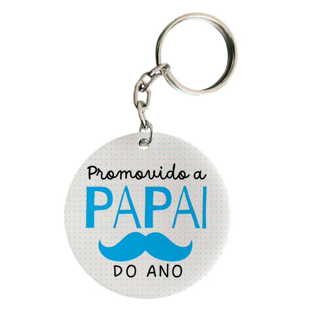 Chaveiro Promovido a Papai - Azul