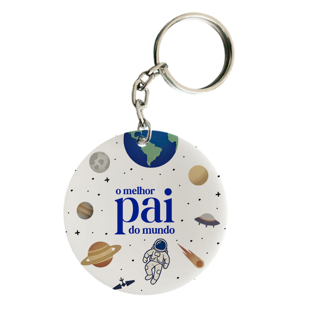 Chaveiro Pai Universo de Coisas Boas - Azul