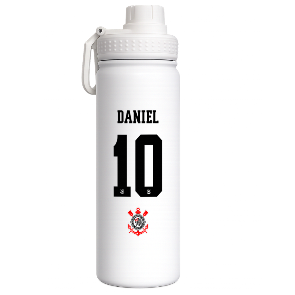 Garrafa Térmica Corinthians - Nome e Numero