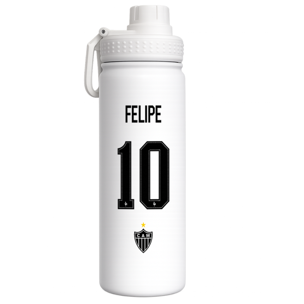 Garrafa Térmica Atlético - Nome e Numero