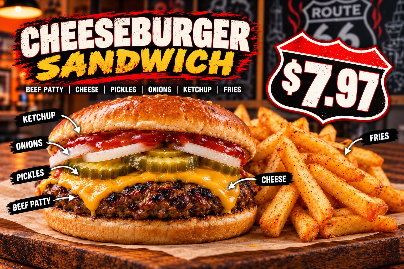 Cheeseburger Sandwich