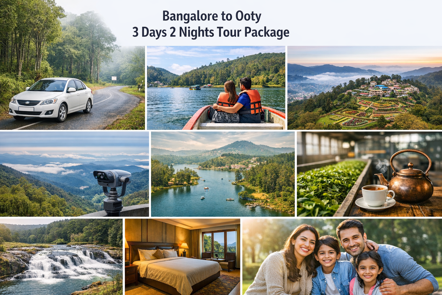 Bangalore to Ooty 3 Days 2 Nights Tour Package