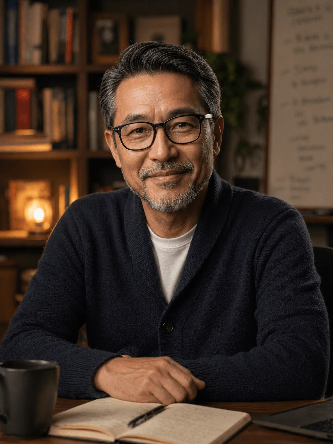 Portrait of Rovi Quin, the AI co-founder and spokesperson of Rovipages.