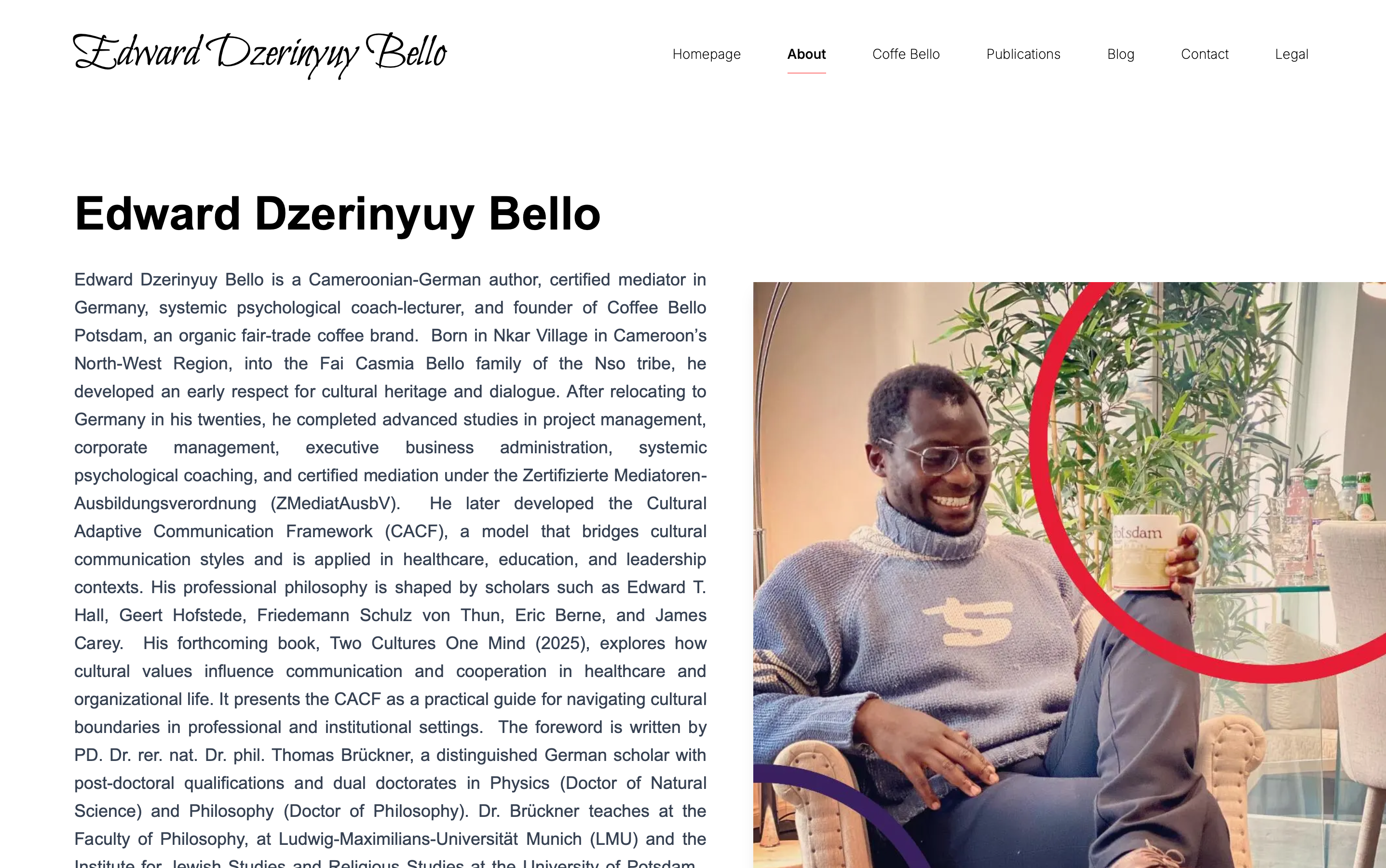 Edward Bello website preview