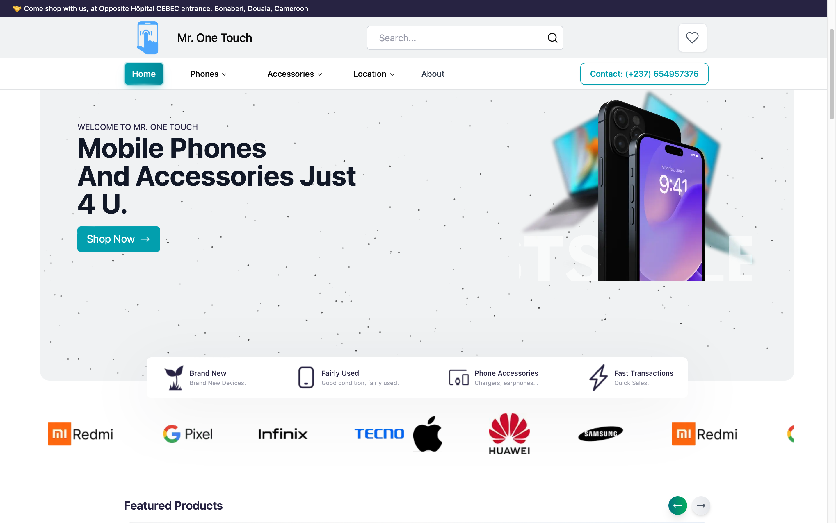 Mr. One Touch website preview