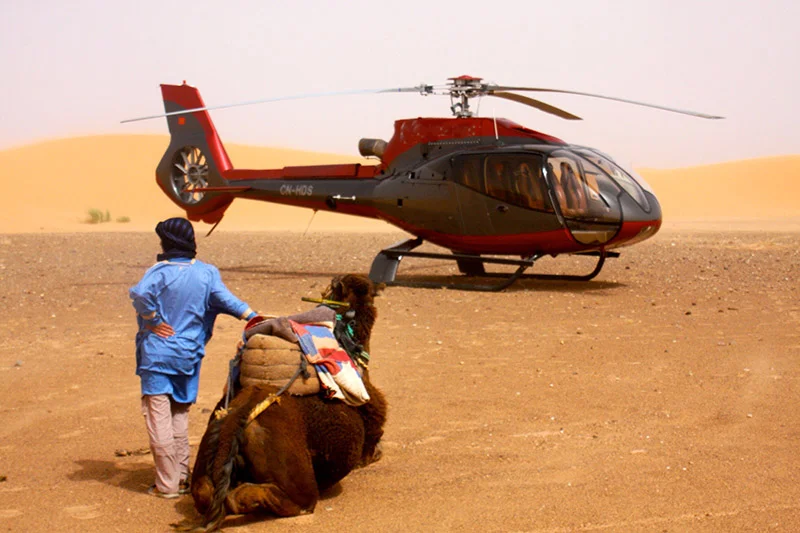 Helicopter from Marrakech