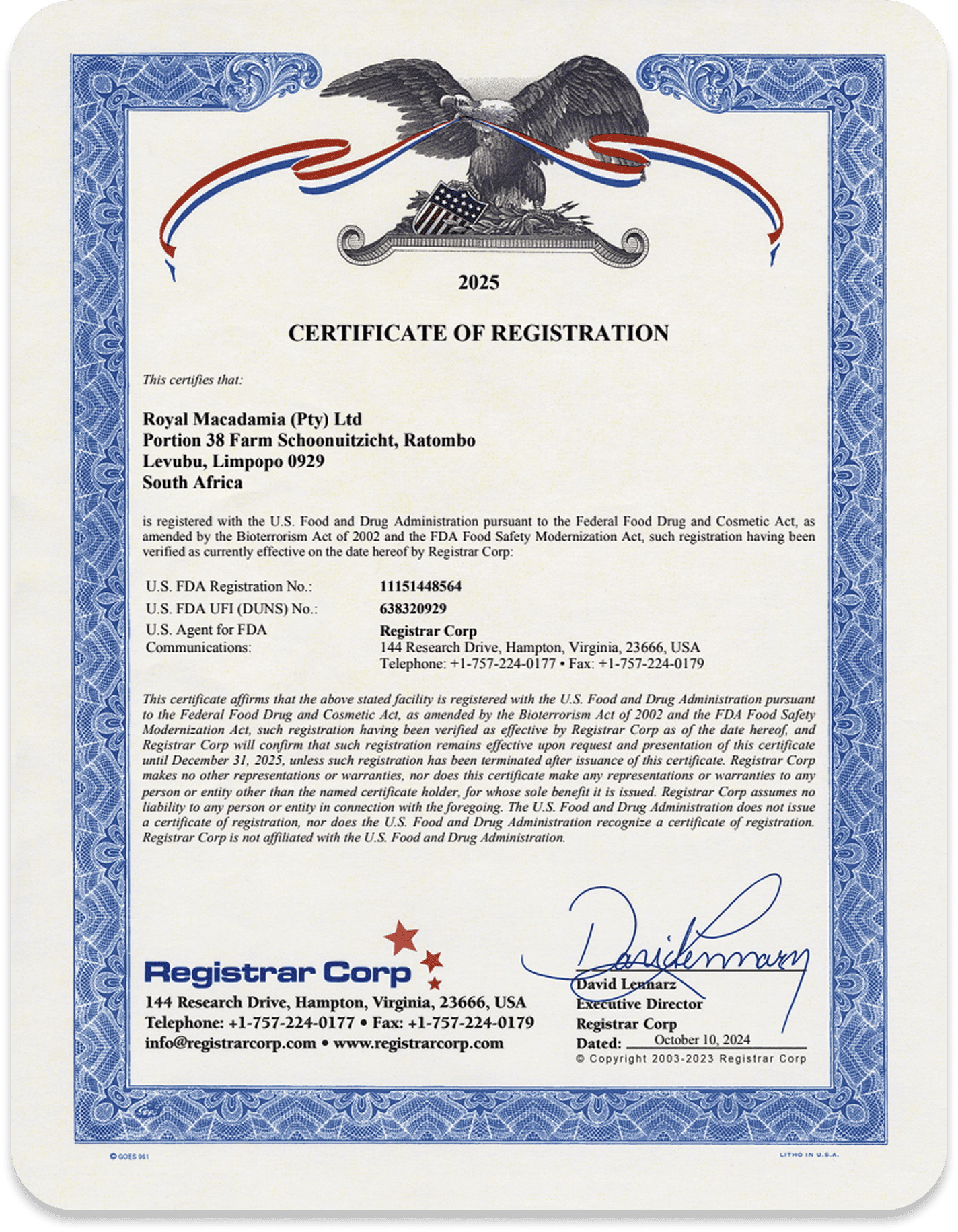FDA Registration