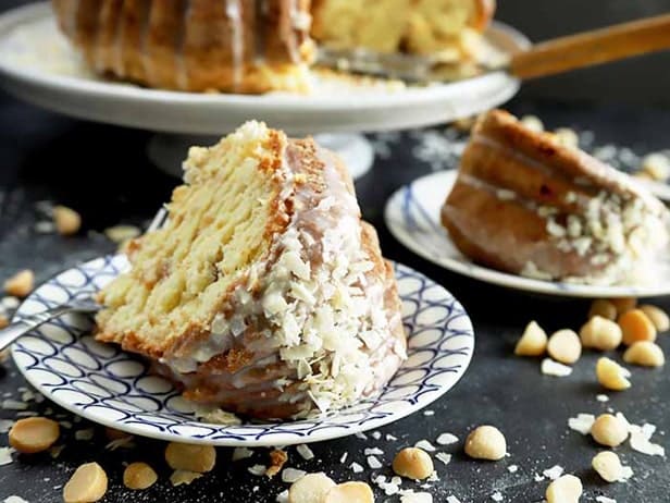 Warm Macadamia Nut & Coconut Cake