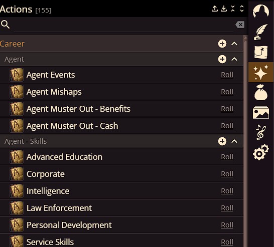 Traveller Chargen Tables