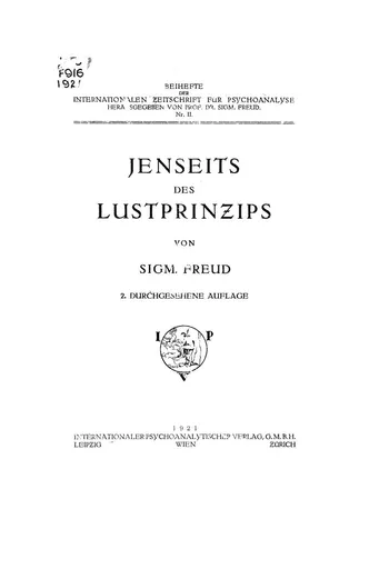 Jenseits des Lustprinzips