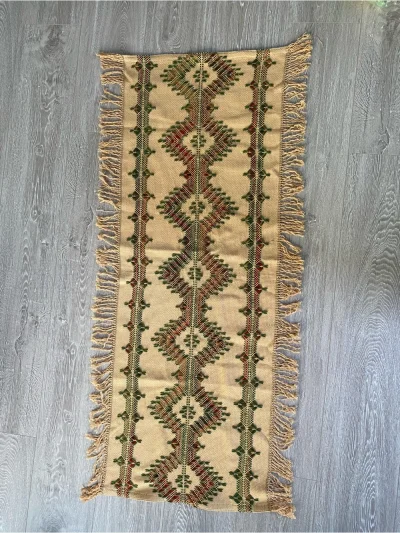Handwoven Tribal Textile Rug / Wall Hanging/ Table Runner