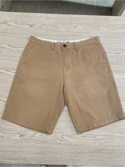 Eddie Bauer Men’S Tan Cotton Chino Shorts Size 35