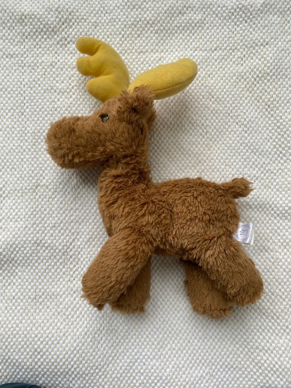 $18 For 3 - Manhattan Plush Brown Moose Stuffed Animal With Yellow Antlers