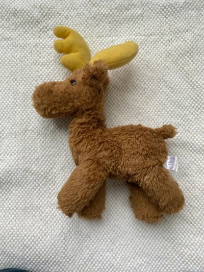 $18 For 3 - Manhattan Plush Brown Moose Stuffed Animal With Yellow Antlers