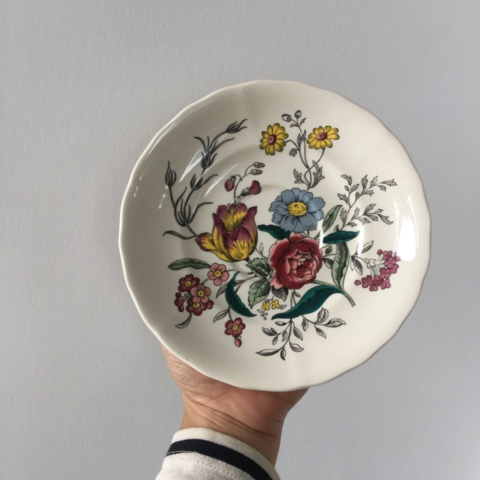 Set of 3 saucers - jewelry Spode saucer