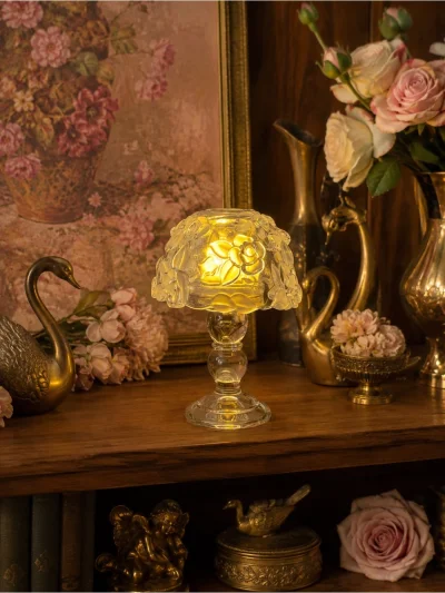 -Inspired Fairy Lamp | Crystal Glass & Candleholder