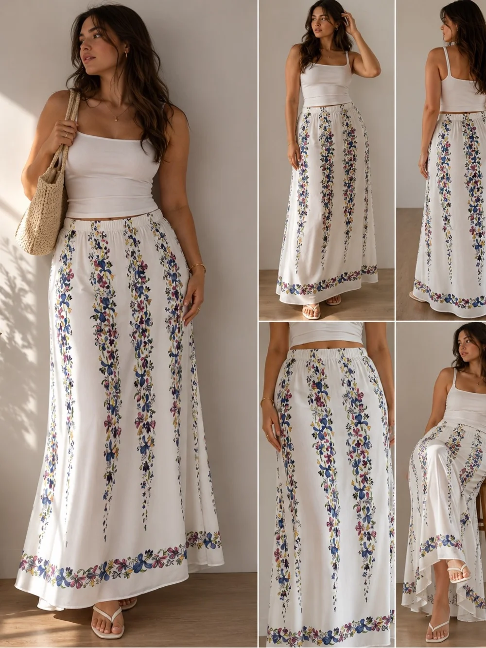 New - Size L - Max Studio Floral Skirt