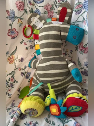 $50 For 3 - Dolce - Big Activity Zebra Interactive Stuffed Animal Plush Toy