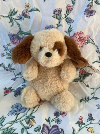 Ganz Teacup Puppy Stuffed Animal - Cream And Brown Plush Dog