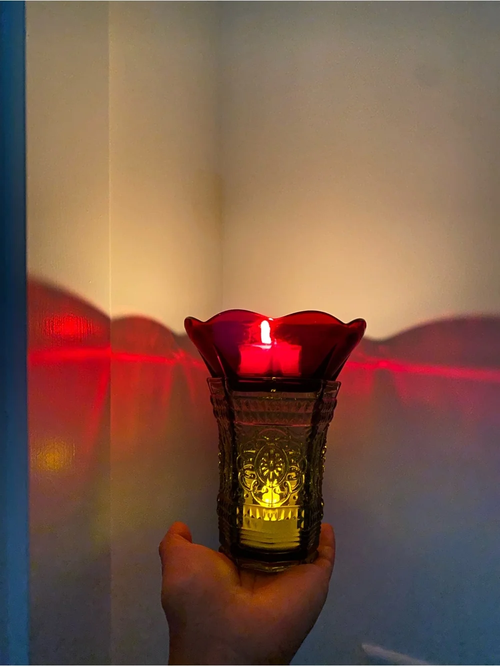 Flower Shape -Inspired Fairy Lamp / Candle Holder - Hand Assembled