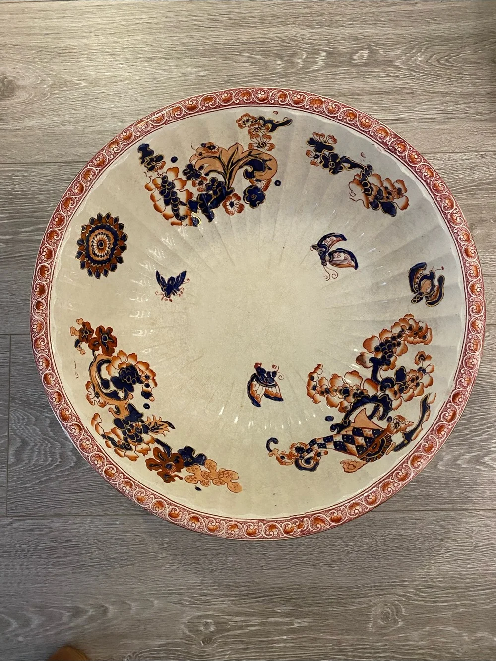 Antique S F & Co Indian Pattern Pitcher/Wash Basin Set