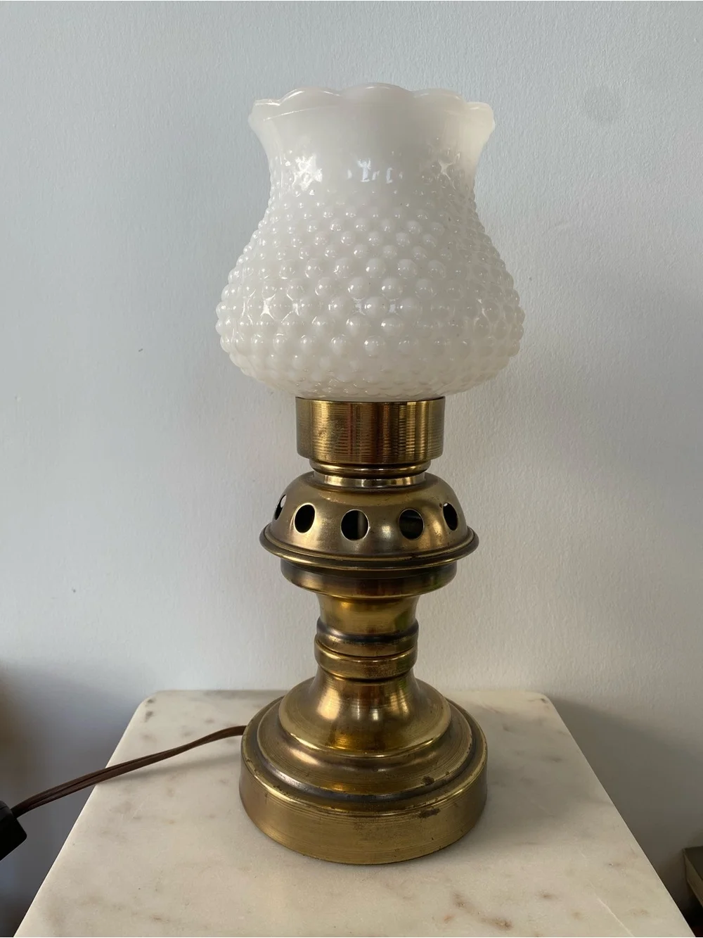 ✨ Brass & Milk Glass Table Lamp | Elegant Antique-Inspired Lighting