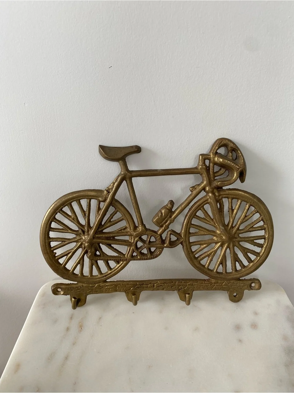 Decorative Brass Bicycle Wall Hook