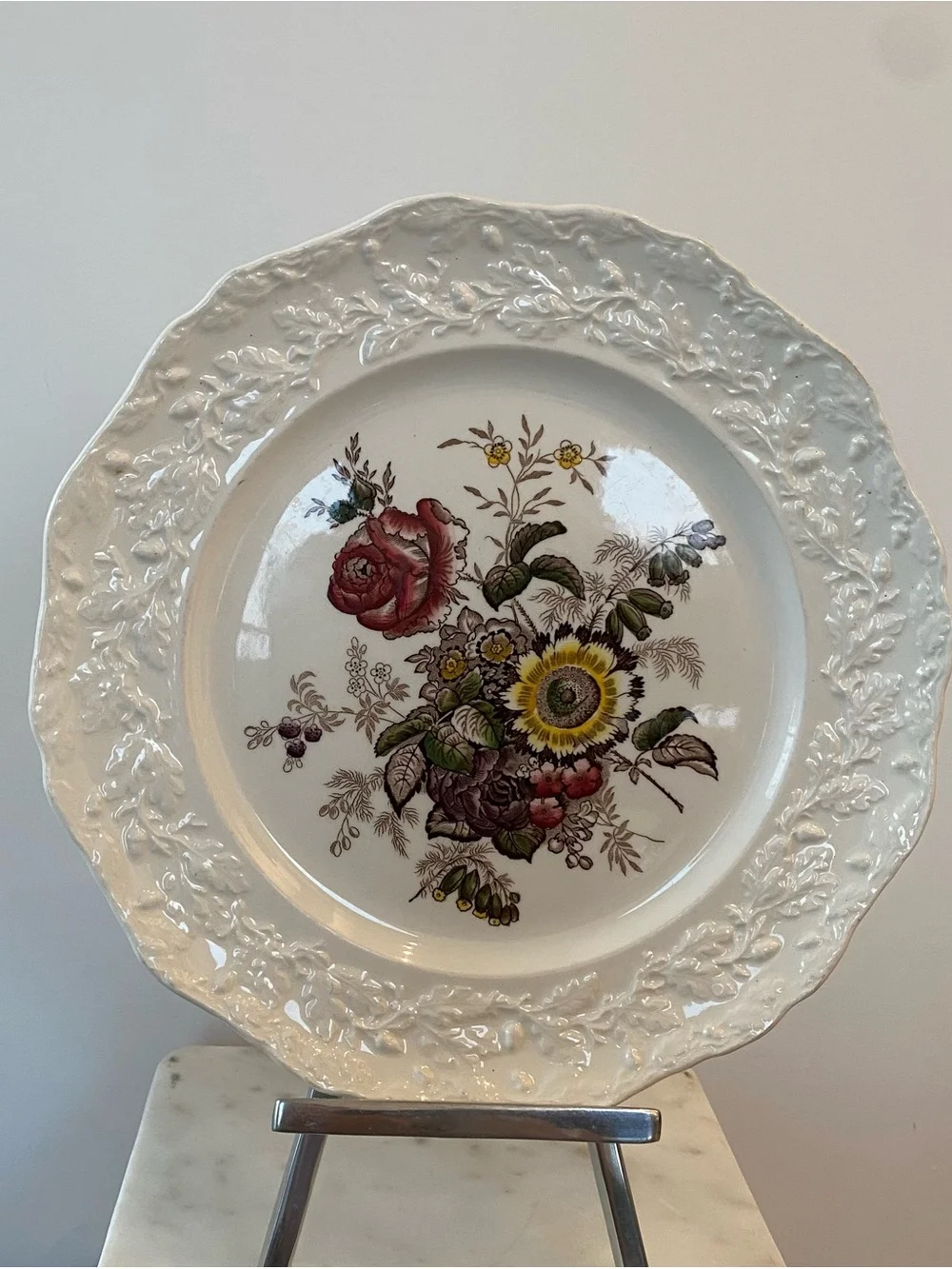 Mason’S Friarswood Plate 10” | English Ironstone Floral Transferware