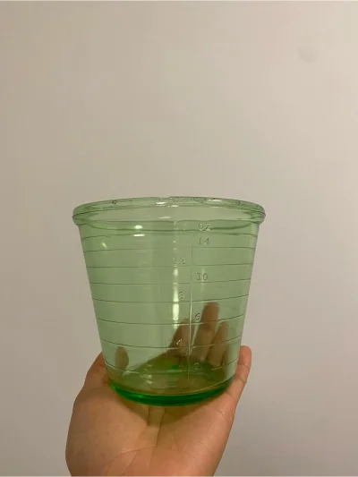 Green Uranium Glass Measuring Cup Kitchen Decor Glows