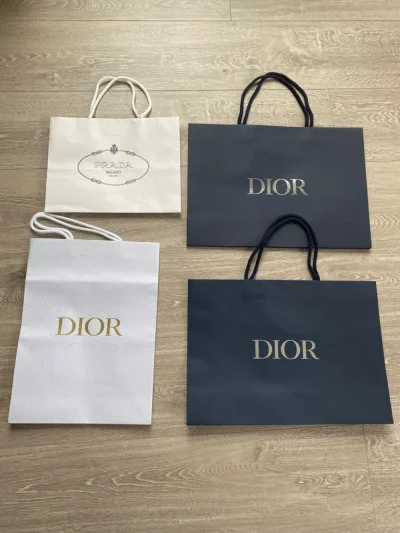 Big Dior And Prada Paper Bags Set