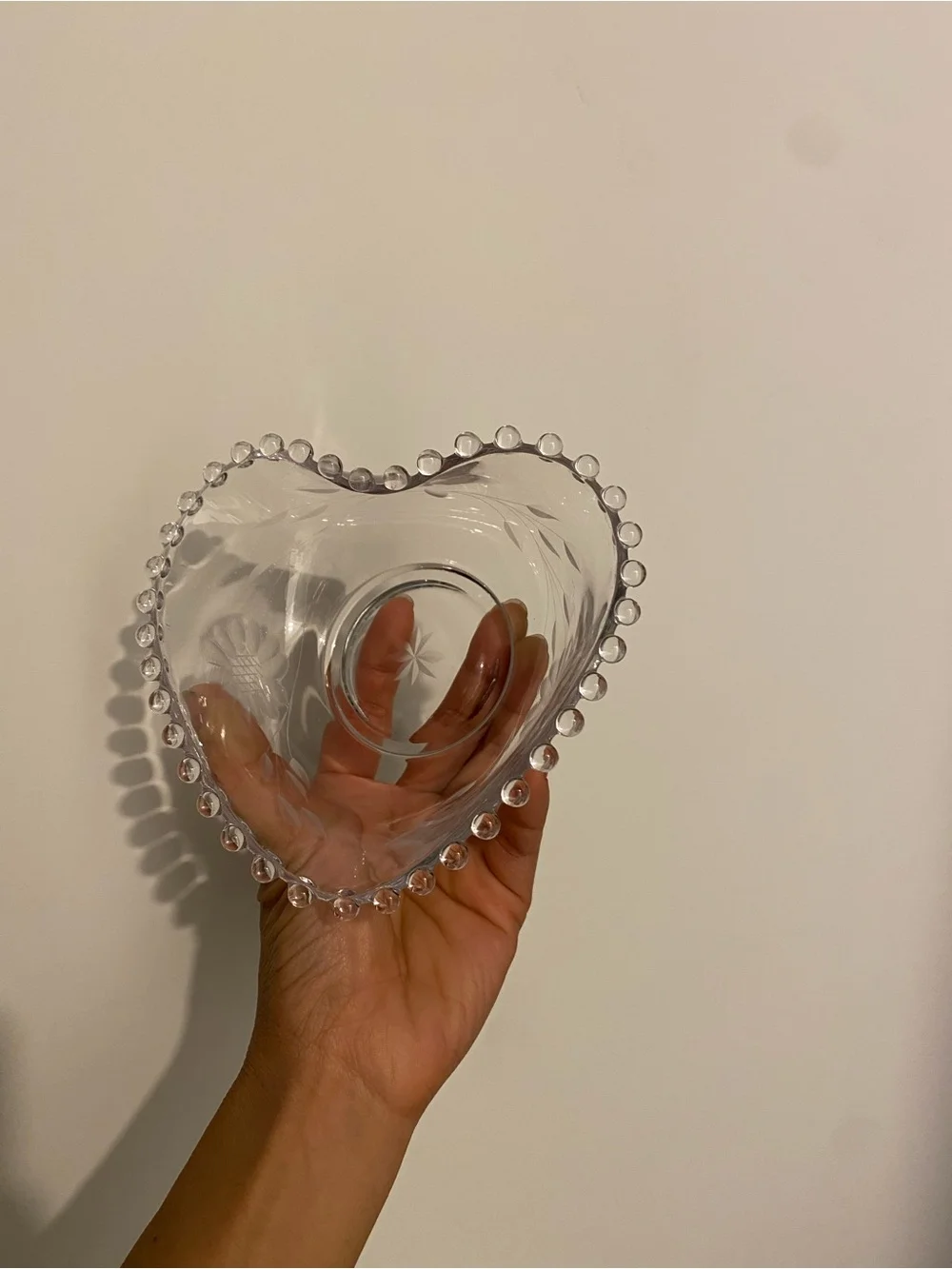 Candlewick Heart Shaped Candy Bowl From Imperial Glass Co