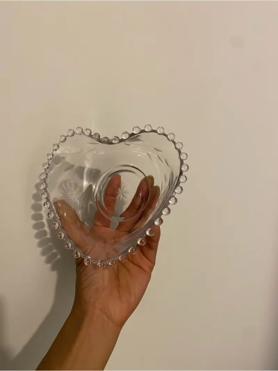 Candlewick Heart Shaped Candy Bowl From Imperial Glass Co