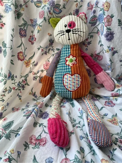 Gund Studio G Size 8 - Patchwork Plush Cat Toy