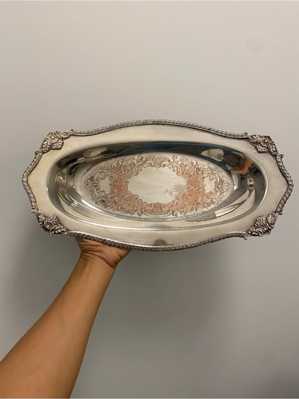 ✨ Silver-Plated Ornate Serving Tray | Jewelry Holder & Catch-All