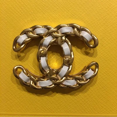 Brooch - Cc Turn Lock 125$ - Already Up Cycled Into A Brooch