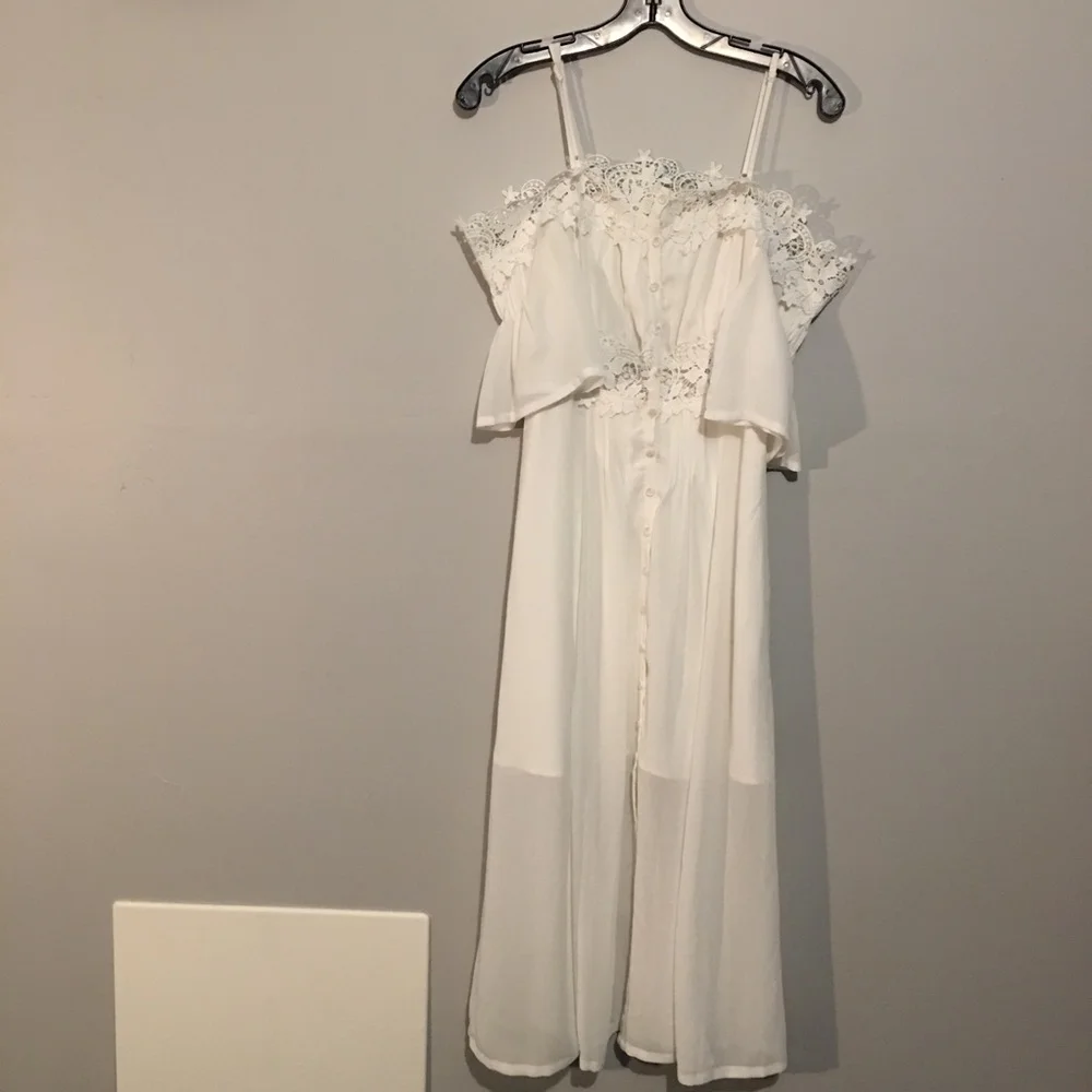 Off Shoulder White Dress - Perfect Condition