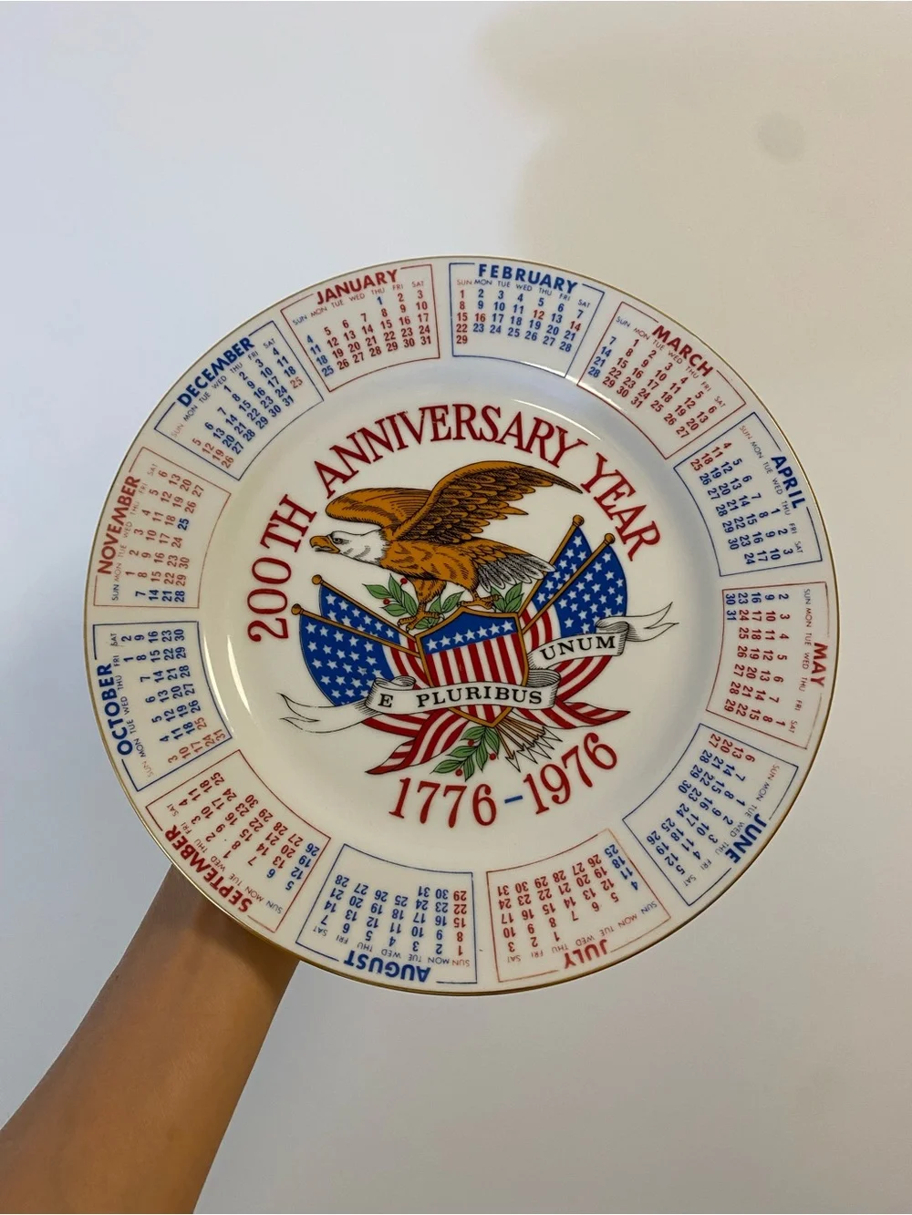 Patriotic Bicentennial Plate By Spencer'S Gifts, 1975