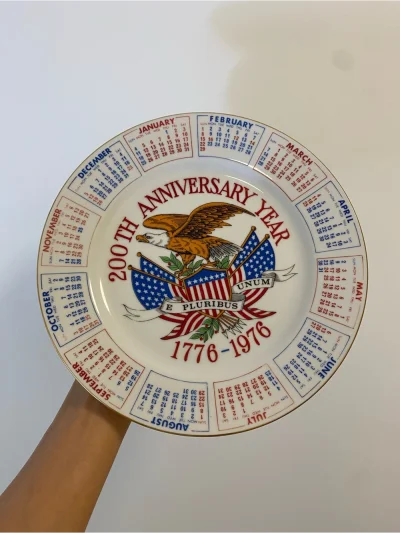 Patriotic Bicentennial Plate By Spencer'S Gifts, 1975