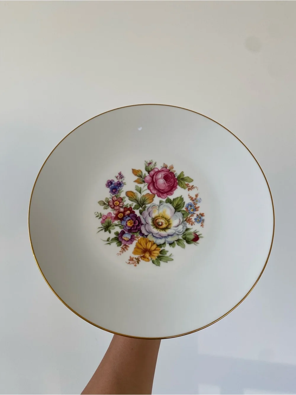 Germany Bavarian Floral Cake Stand | Porcelain Pedestal Dessert Stand