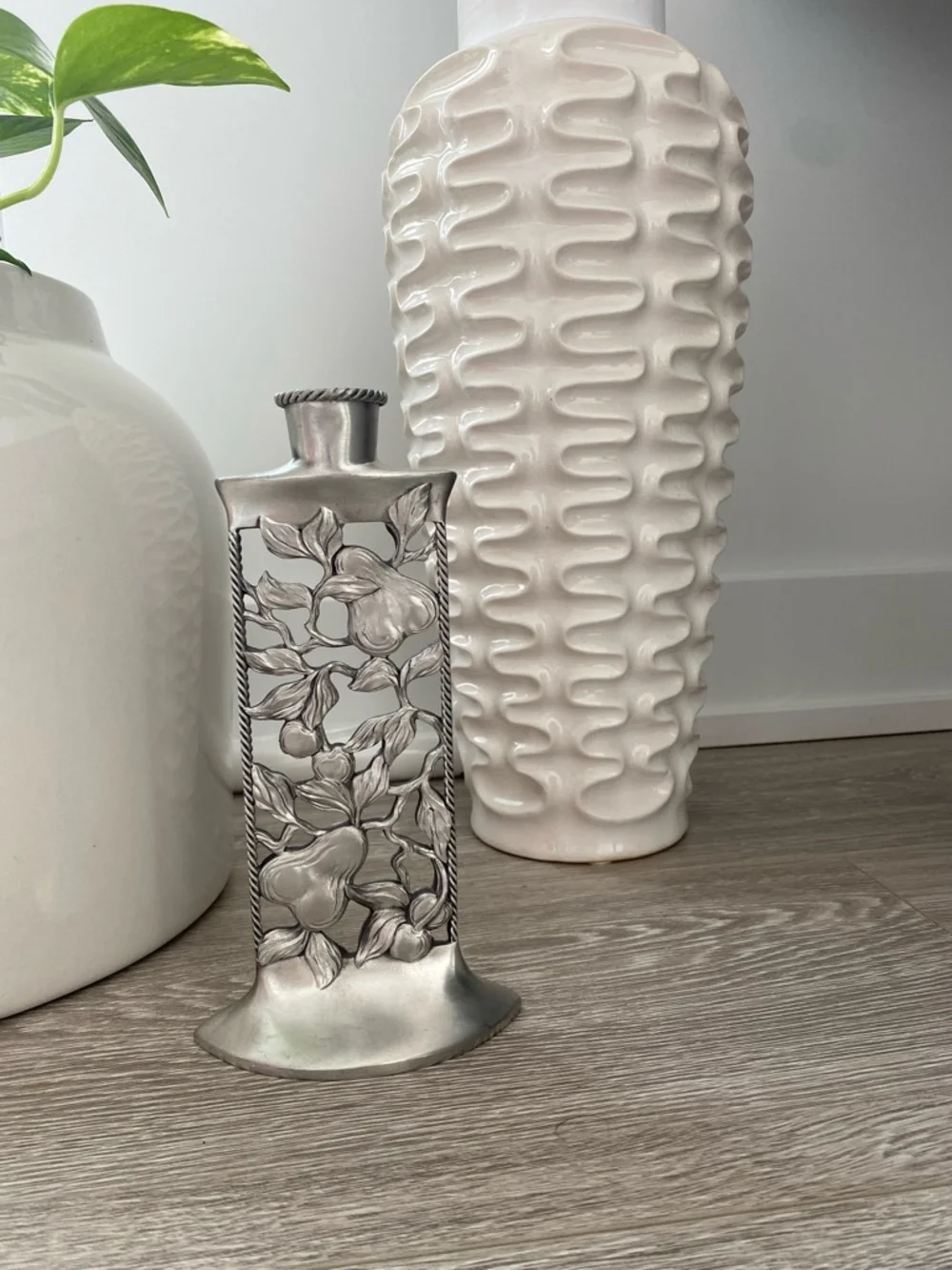 1997 Seagull Canada Pewter Zinn Metal Candle Holders - Like New