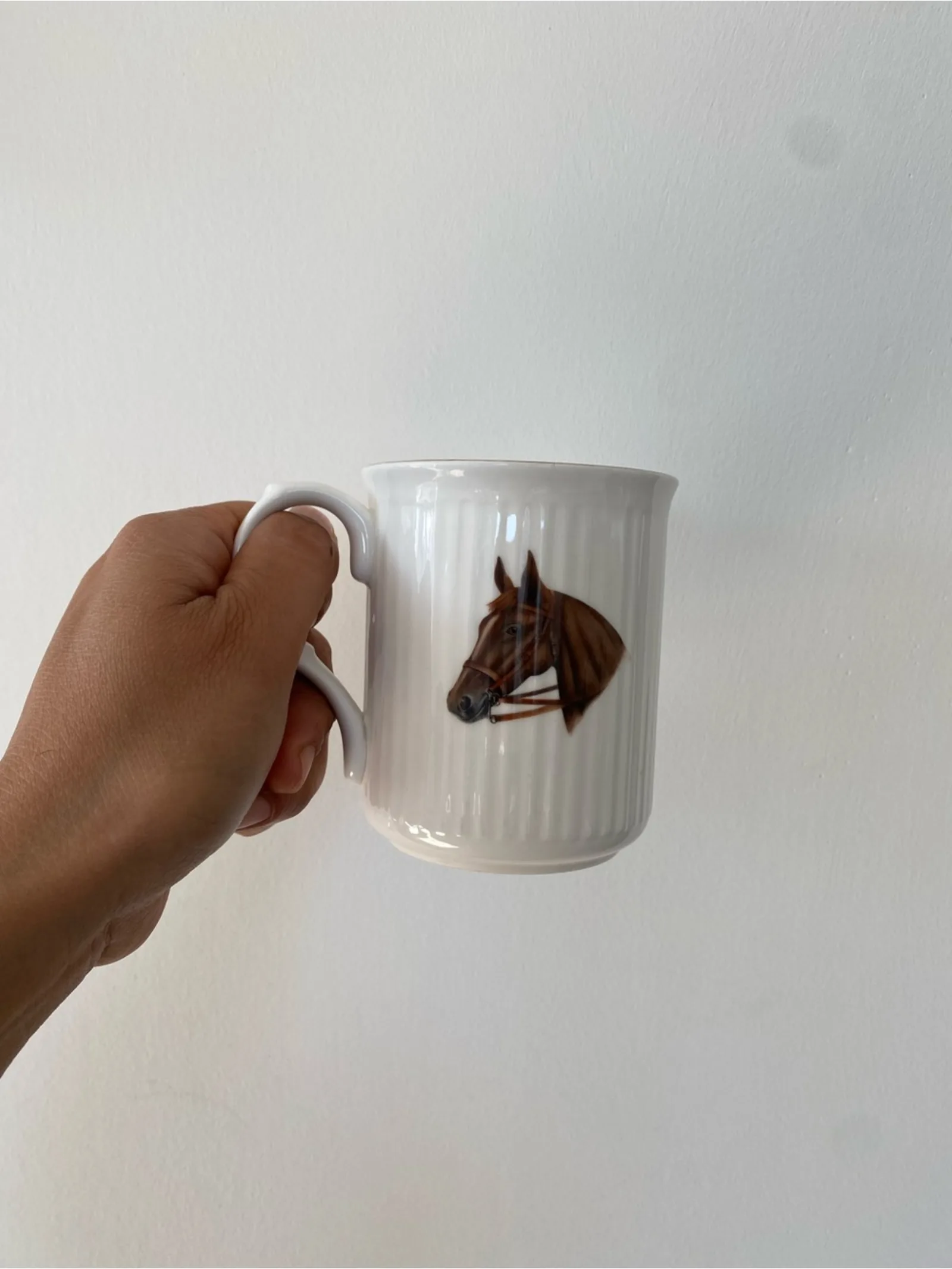 Collectible Vintage Sadler horse illustration mug