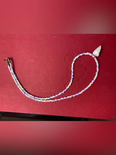 Y2K - Hand Crafted - Hawaii Shell Necklace Pastel Seed Bead Necklace