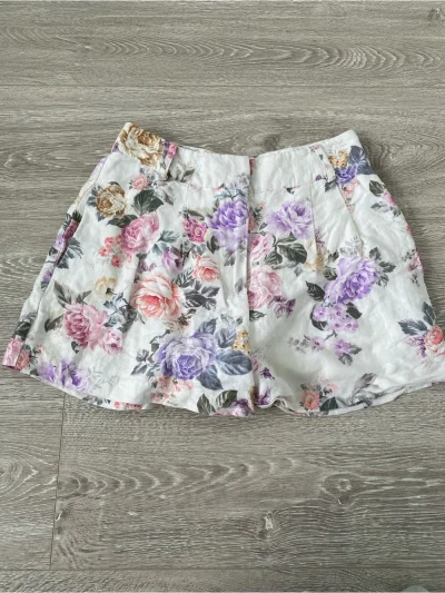 Ever New Linen Blend Flower Shorts