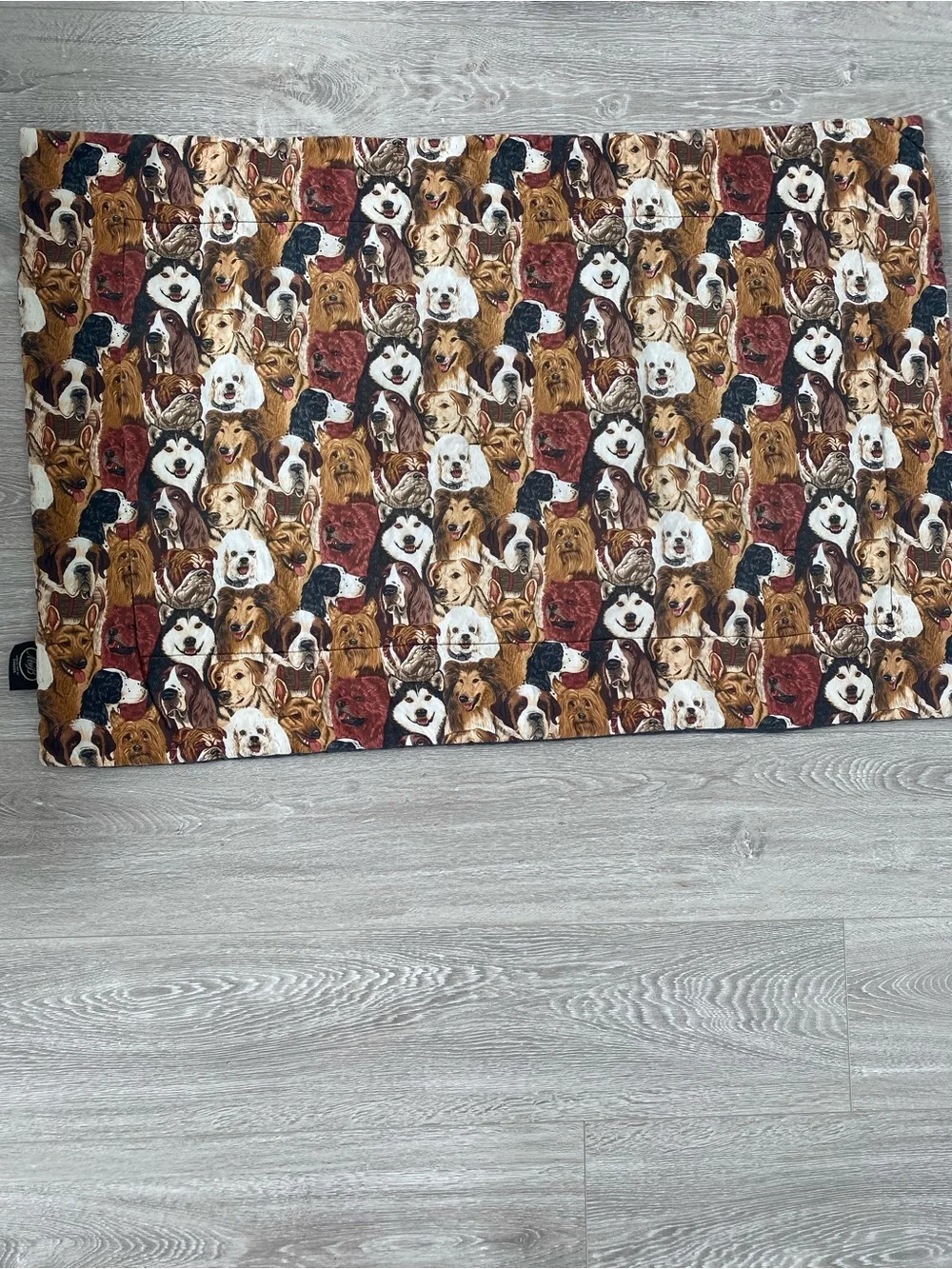 Maggi B Dog Print Quilted Small Throw Blanket