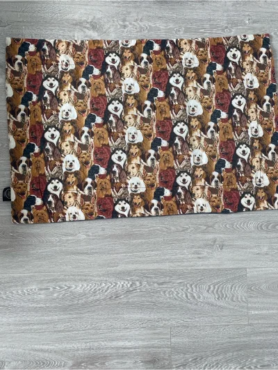 Maggi B Dog Print Quilted Small Throw Blanket